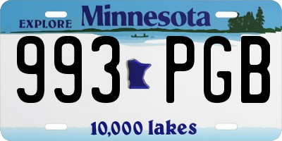 MN license plate 993PGB