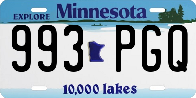 MN license plate 993PGQ