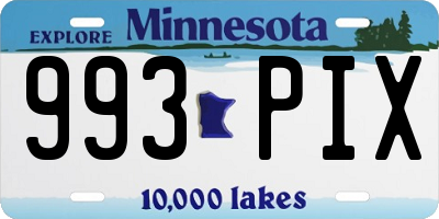 MN license plate 993PIX