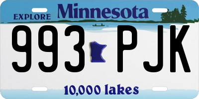 MN license plate 993PJK