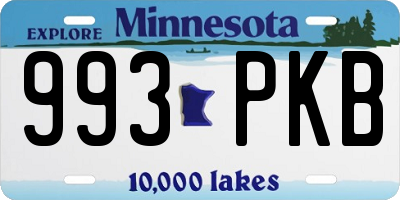 MN license plate 993PKB