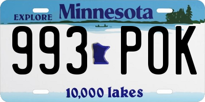 MN license plate 993POK