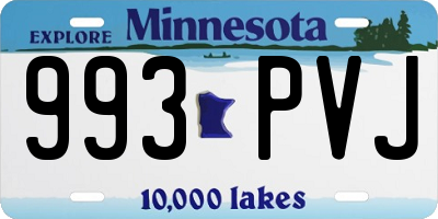 MN license plate 993PVJ