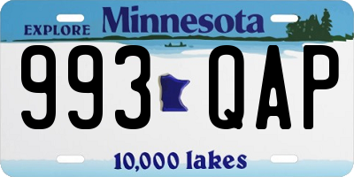 MN license plate 993QAP