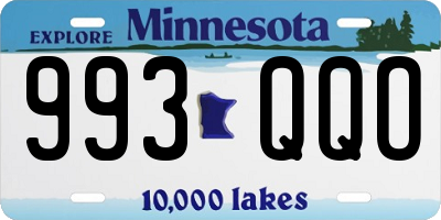 MN license plate 993QQO