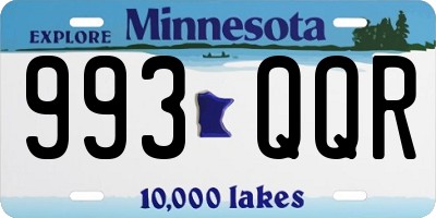 MN license plate 993QQR