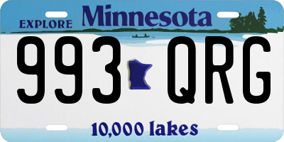 MN license plate 993QRG
