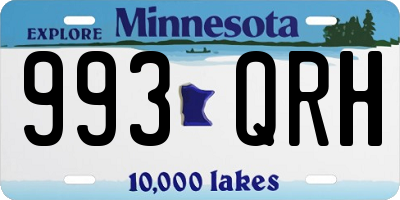 MN license plate 993QRH