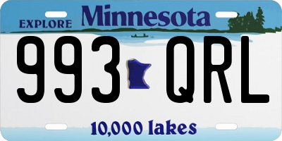 MN license plate 993QRL