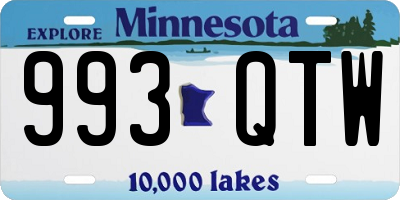 MN license plate 993QTW