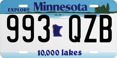 MN license plate 993QZB