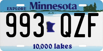 MN license plate 993QZF