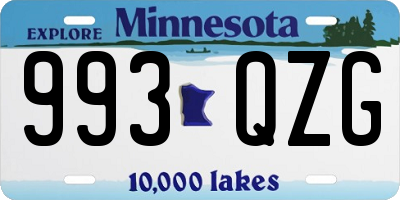 MN license plate 993QZG