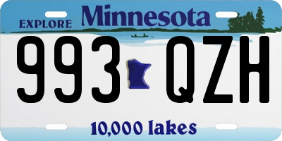 MN license plate 993QZH