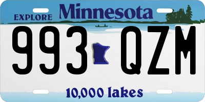 MN license plate 993QZM