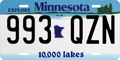 MN license plate 993QZN