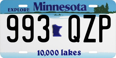 MN license plate 993QZP
