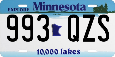 MN license plate 993QZS