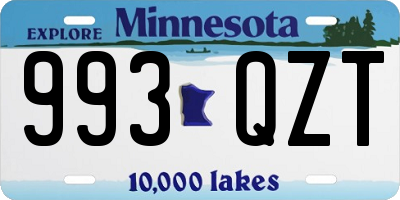 MN license plate 993QZT