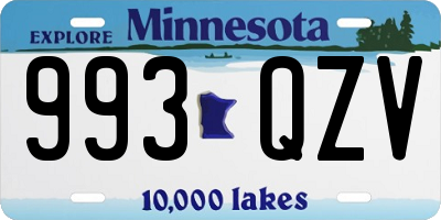 MN license plate 993QZV