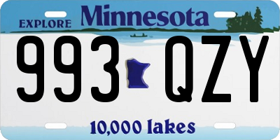 MN license plate 993QZY