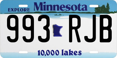 MN license plate 993RJB