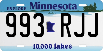 MN license plate 993RJJ