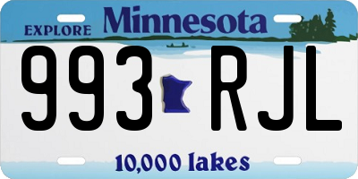 MN license plate 993RJL