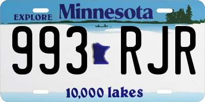 MN license plate 993RJR