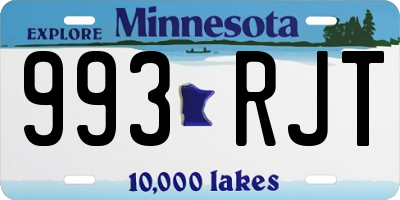 MN license plate 993RJT