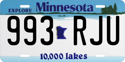 MN license plate 993RJU
