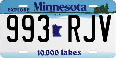 MN license plate 993RJV