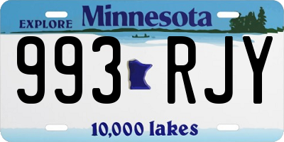 MN license plate 993RJY