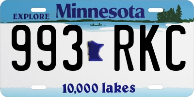 MN license plate 993RKC