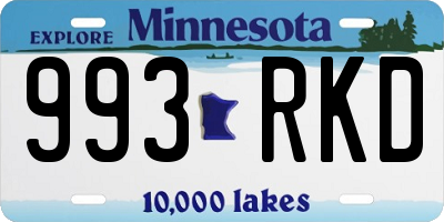 MN license plate 993RKD