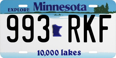 MN license plate 993RKF