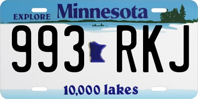 MN license plate 993RKJ