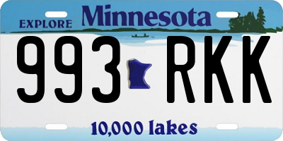 MN license plate 993RKK