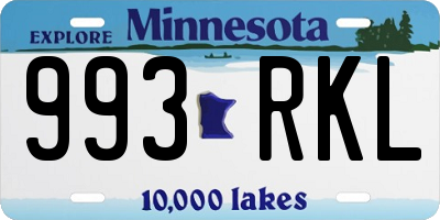 MN license plate 993RKL