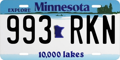 MN license plate 993RKN