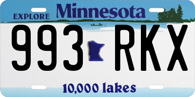 MN license plate 993RKX