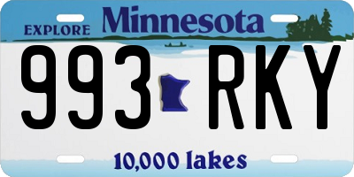 MN license plate 993RKY