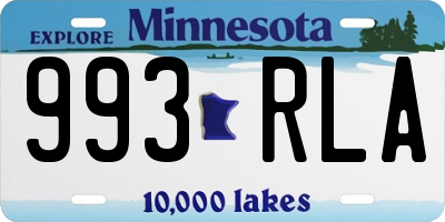 MN license plate 993RLA