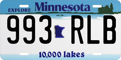 MN license plate 993RLB