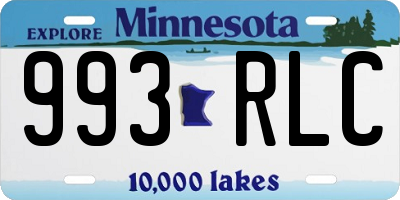 MN license plate 993RLC