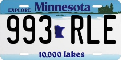 MN license plate 993RLE
