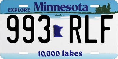 MN license plate 993RLF
