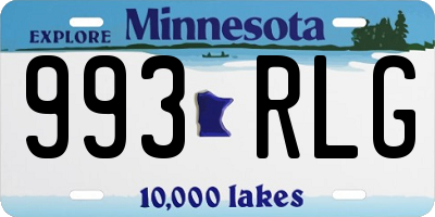 MN license plate 993RLG