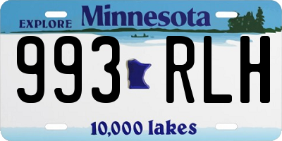 MN license plate 993RLH