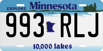 MN license plate 993RLJ